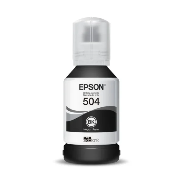 Botella de tinta Epson T504 Negro