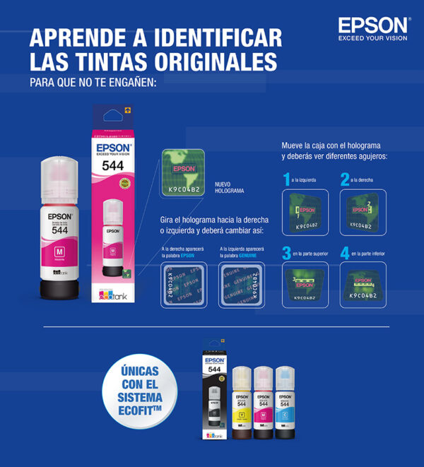 Botella Epson Magenta T-544 - Imagen 3