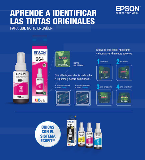 Botella Epson Magenta T-664 - Imagen 3