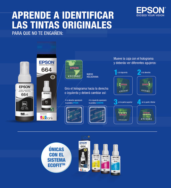 Botella Epson Negra T-664120 - Imagen 3