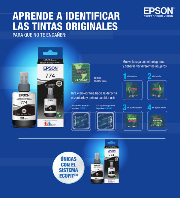 Botella Epson Negra T-774 - Imagen 3